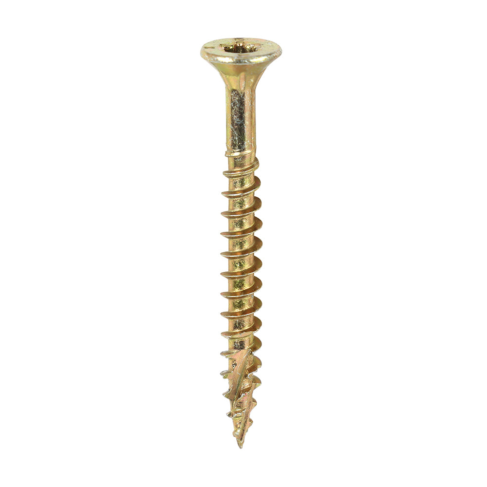 C2 Clamp-Fix - TX - Double Countersunk with Ribs - Twin-Cut - Yellow - 4.0mm x 40mm  - 1200 Pack