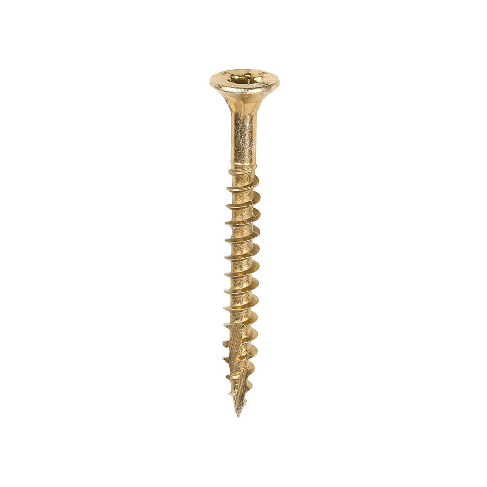 C2 Clamp-Fix - TX - Double Countersunk with Ribs - Twin-Cut - Yellow - 4.0mm x 40mm - 200 Pack