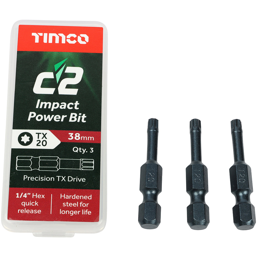 C2 Clamp-Fix - TX - Double Countersunk with Ribs - Twin-Cut - Yellow - 4.0mm x 50mm  - 800 Pack