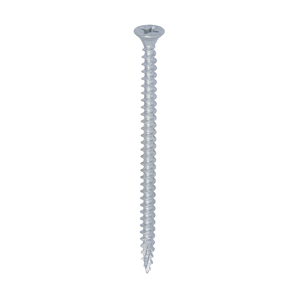 C2 Exterior Strong-Fix - PZ - Double Countersunk with Ribs - Twin-Cut - Silver - 4.0mm x 70mm - 200 Pack