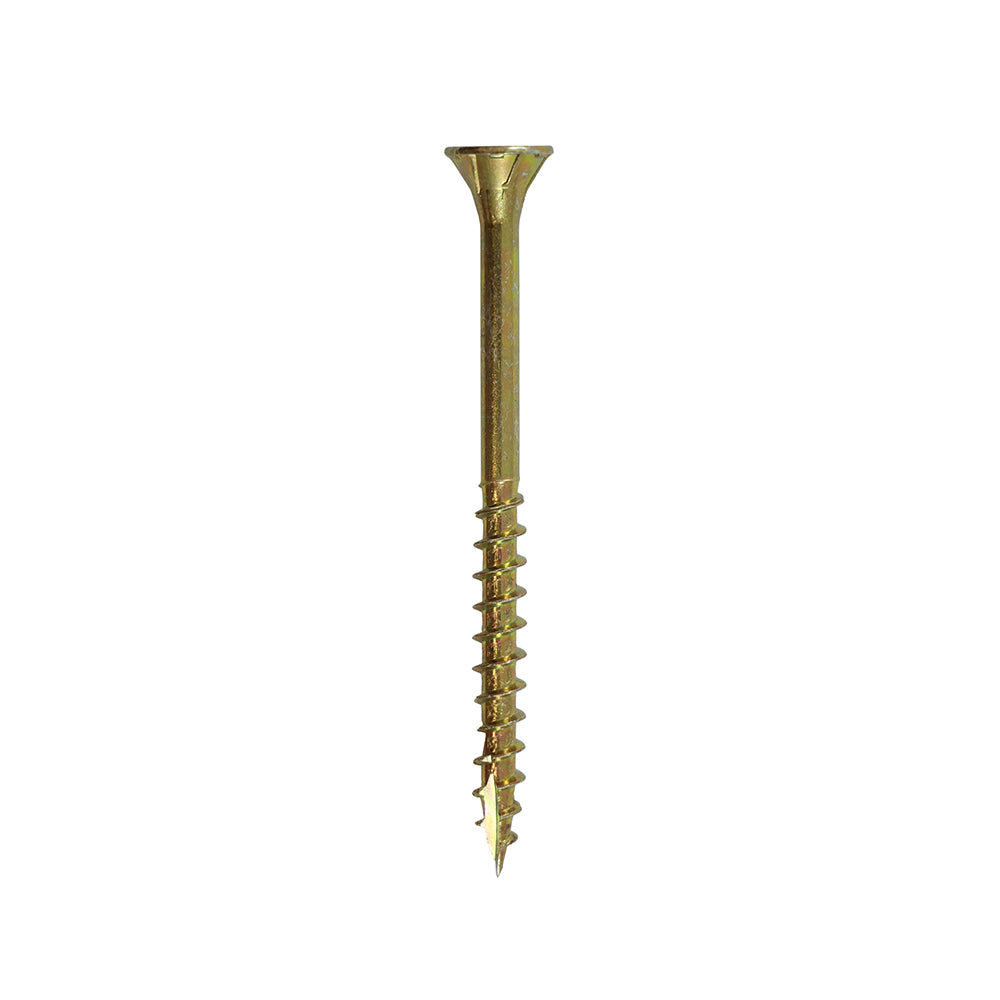 C2 Floor-Fix - TX - Double Countersunk with Ribs - Twin-Cut - Yellow - 4.2mm x 55mm - 200 Pack