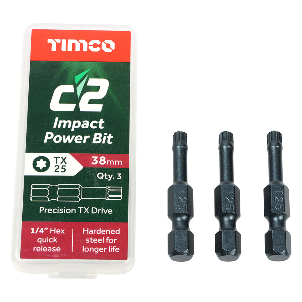 C2 Clamp-Fix - TX - Double Countersunk with Ribs - Twin-Cut - Yellow - 5.0mm x 50mm  - 600 Pack