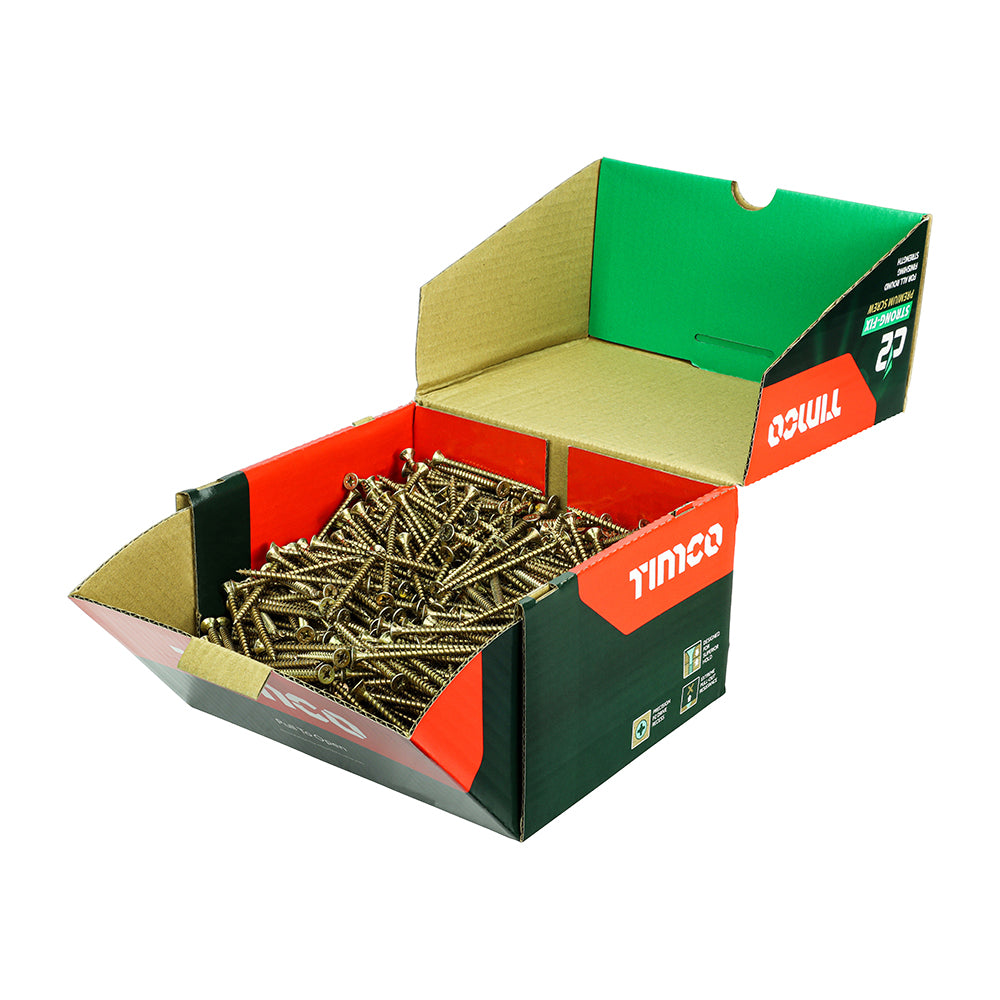 C2 Strong-Fix - PZ - Double Countersunk - Twin-Cut - Yellow - 5.0mm x 70mm - 1000 Pack
