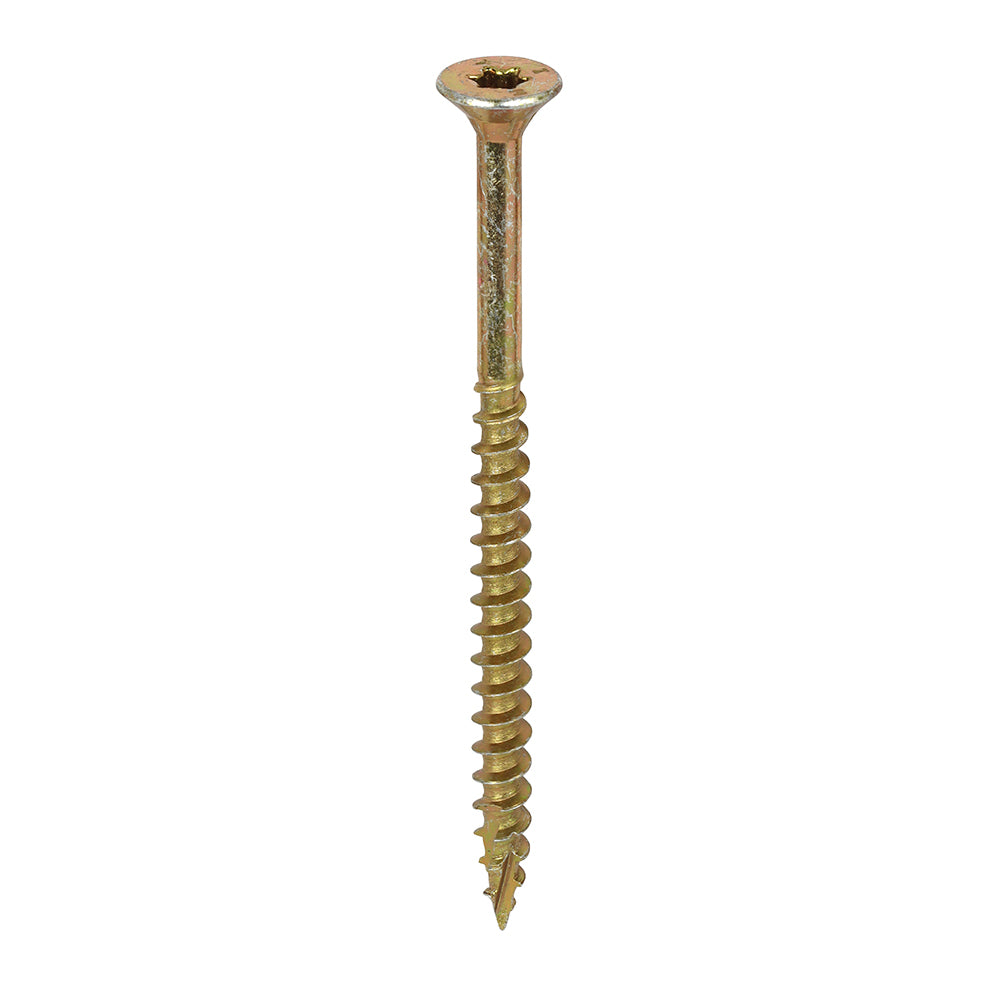 C2 Clamp-Fix - TX - Double Countersunk with Ribs - Twin-Cut - Yellow - 6.0mm x 90mm  - 100 Pack