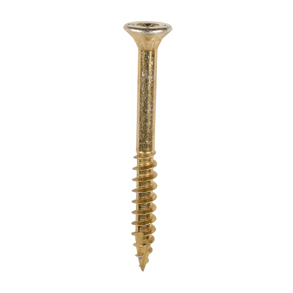 C2 Clamp-Fix - TX - Double Countersunk with Ribs - Twin-Cut - Yellow - 8.0mm x 80mm  - 100 Pack